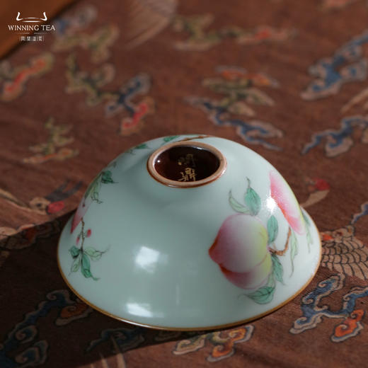 问鼎汝瓷鼎峰系列天青如意杯（五桃） 商品图4