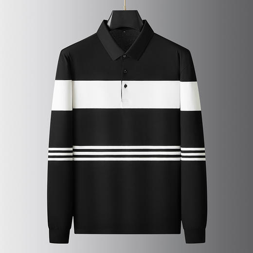 【新款DDA】大依优型大码长袖Polo衫翻领加肥加大肥佬休闲商务宽松透气上衣打底 商品图0