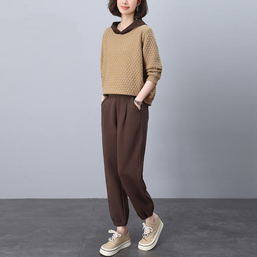 休闲运动套装时尚宽松显瘦，中年妈妈洋气减龄两件套HR-YJT16791 商品图0