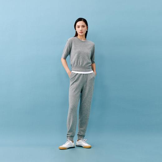 东黎 •山羊绒女士秋冬逸彩绒行束脚长裤  4247 商品图5