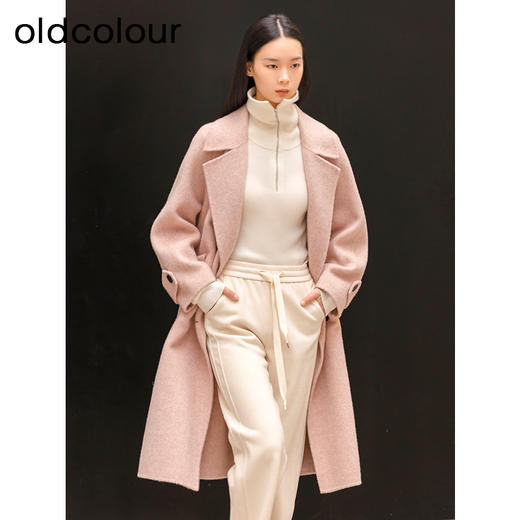 oldcolour秋冬新品长款宽松高级时尚保暖毛呢外套女P431507A1 商品图0