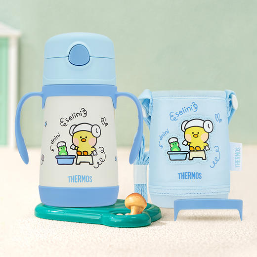 膳魔师TCKC高真空不锈钢双耳吸管保温杯305ml/SMS-TCKC-350FSBL-LF 商品图0