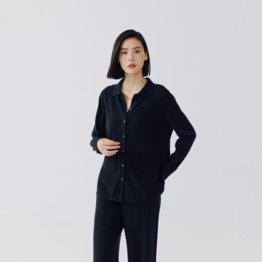 东黎 •小山羊绒女士秋冬翻领衬衫 4717 商品图5
