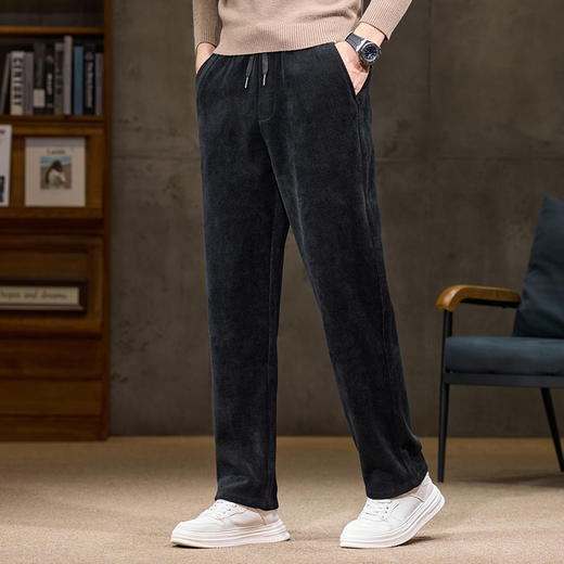 【DQ】大依优型大码松紧腰休闲长裤男舒适休闲简约百搭加肥加大男装潮款 商品图2
