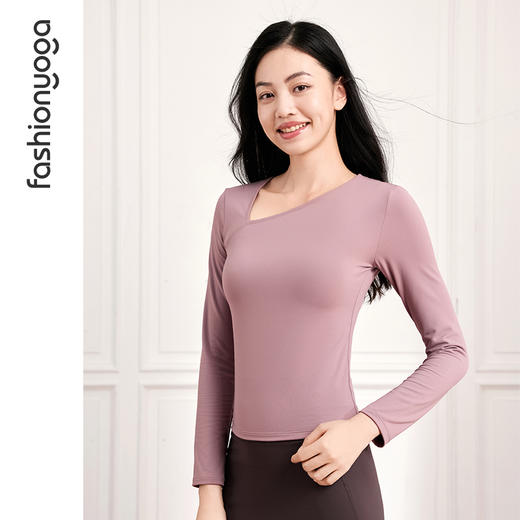 FC14356优雅斜领长袖 商品图9