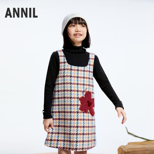女童甜趣钩花毛呢裙冬季新款安奈儿童装实体店同款AG443799 商品图2