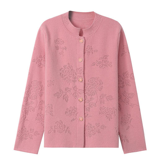 SA 8226新中式羊毛衫软糯宽松提花针织衫潮 商品图4