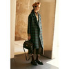 OLrain欧芮儿格纹毛呢外套女冬季2024年新款百搭通勤双面呢大衣 商品缩略图1