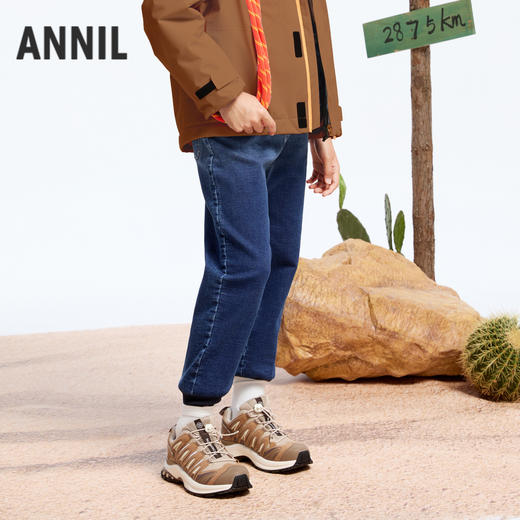 男童加绒保暖牛仔夹裤冬季新款安奈儿童装实体店同款AB446775 商品图1