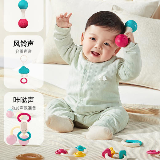 澳贝-全明星摇铃牙胶礼盒-461505 商品图3