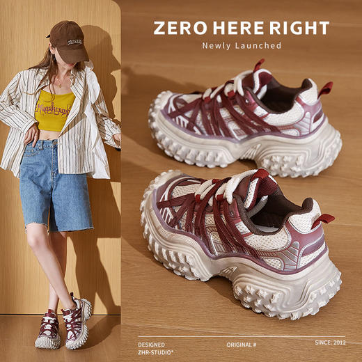 ZHR则则厚底增高老爹鞋轻便耐磨女鞋2024秋季新款百搭运动休闲鞋 商品图1