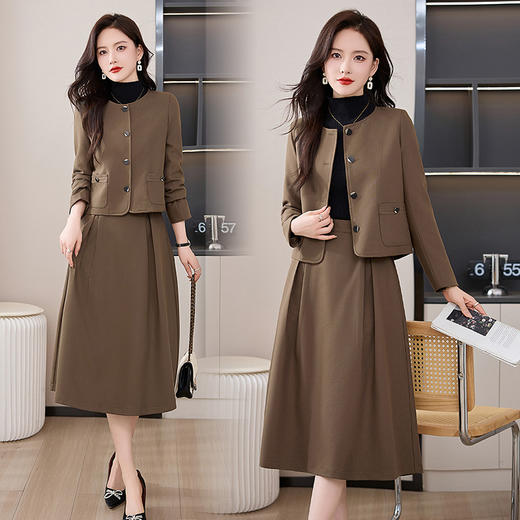 小香风西装套装，时尚外套半身裙两件套HR-MDNMDN8838 商品图3