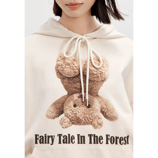 【严选】伊芙丽休闲小版logo绣花圆领卫衣女2024秋装新款基础百搭外套1F9903041 商品图2