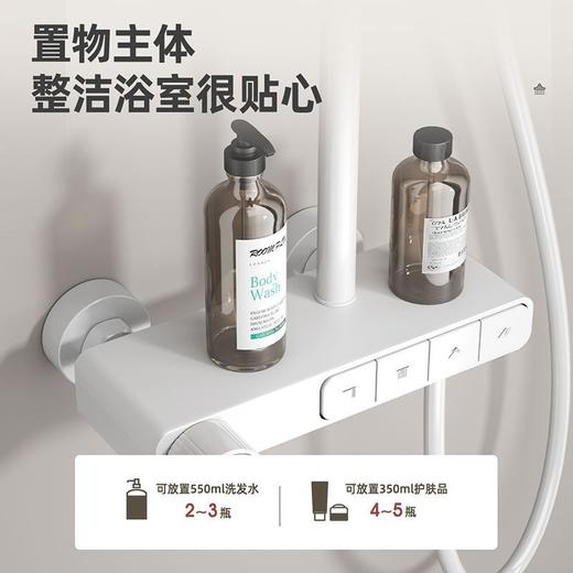箭牌 按键钢琴键花洒套装 枪灰/奶白色 商品图4