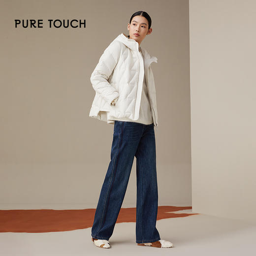 pure touch女士白色短款羽绒服1306244389 商品图1