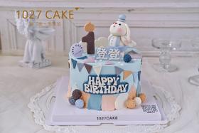 1027CAKE |  周岁 小兔子  手工翻糖公仔（需提前2天预订）