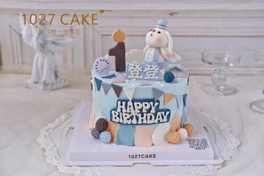1027CAKE |  周岁 小兔子  手工翻糖公仔（需提前2天预订） 商品图0