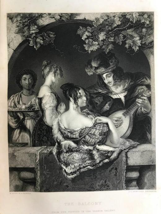 33*25cm！1854年 艺术杂志 数百幅版画插图 真皮精装大16开 商品图4