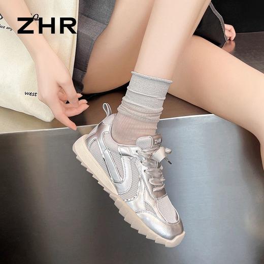 ZHR则则网面透气阿甘鞋女2024新款百搭平底运动休闲鞋轻便德训鞋 商品图7