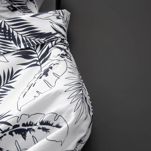 【100%棉】【新款DDA】大依优型大码花衬衫长袖衬衫翻领加肥加大肥佬休闲商务宽松透气上衣 商品图3