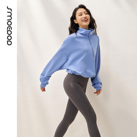 SMOEDOD/水沐伊朵秋冬立领半拉链款运动外套软糯透气防皱50127 商品图4