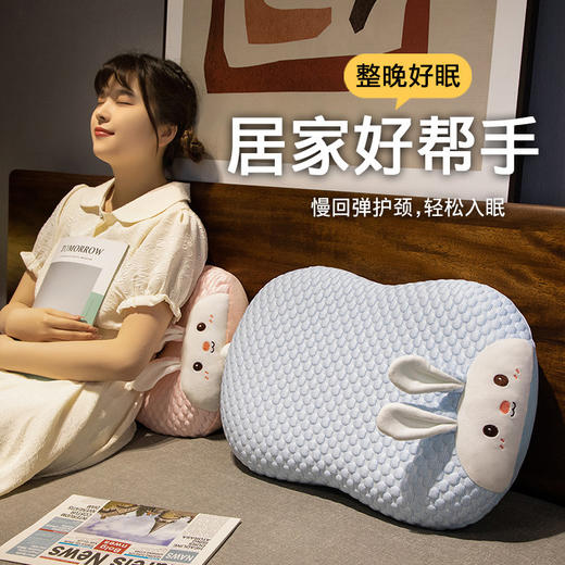 冰豆豆猫肚皮枕头夏季凉感学生宿舍护颈椎睡眠记忆棉家用午睡枕女新款爆款小红书网红同款 商品图1