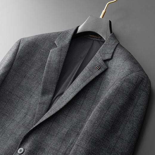 【新款DDA】大依优型品质西服外套商务夹克男宽松加肥加大码上衣胖子正装休闲 商品图1