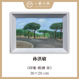 孙洪敏《印象-欧洲18》油画 20CMx30CM 约0.54平尺（已装框）【原作编号YH0028】