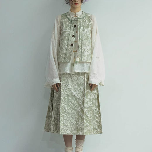 裁缝学苑AS336短马甲八分马面裙立领衬衫套装纸样女装三件套裁剪 商品图2