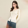经典百搭长袖针织衫女早春正肩显瘦坑条高弹软糯针织开衫V3442400 商品缩略图2