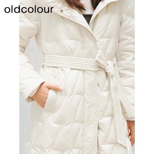 oldcolour冬季新品*时尚洋气收腰修身中长款羽绒服女P420911A1 商品图3