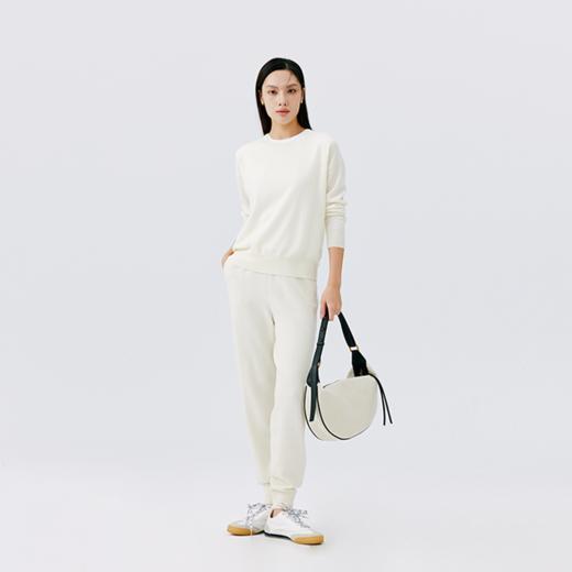 东黎 •山羊绒女士秋冬逸彩绒行束脚长裤  4247 商品图0