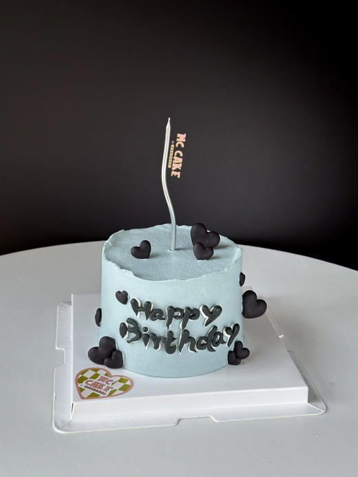 黑色爱心桃 装饰蛋糕(蜡烛不是标配需要自己选) 商品图0