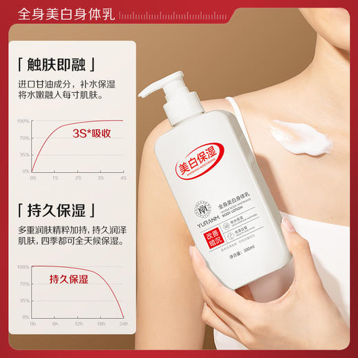 【瑜然美会员专属】瑜然美美白保湿身体乳补水干皮秋冬滋润抗干燥持久留香改善鸡皮润肤乳 商品图3