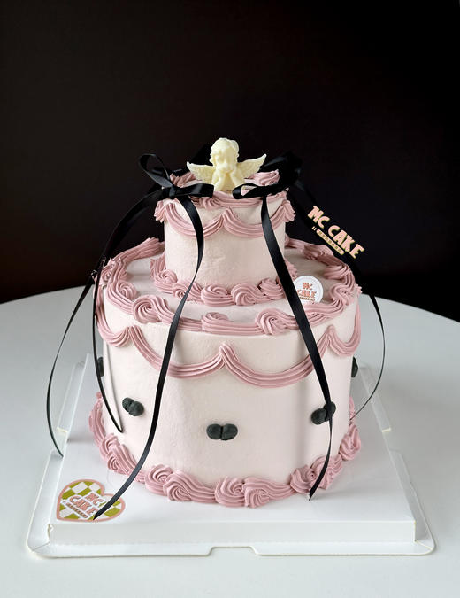 洛丽塔小天使黑色蝴蝶结蛋糕 商品图1