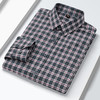 【羊毛混纺】罗蒙男士秋款长袖翻领格子衬衫通勤时尚休闲百搭衬衣男 商品缩略图1