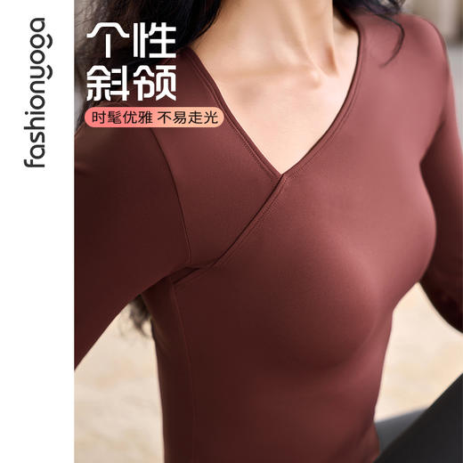 FC14356优雅斜领长袖 商品图1