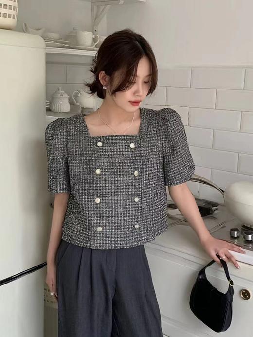 6.30清仓（NO退，能接受拍） ERDONG 设计师01140小香风编织短款上衣-喜出 商品图0