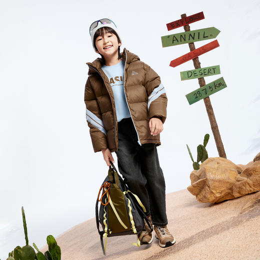 【轻暖0~10℃】男童三防中长款羽绒外套冬季新款安奈儿童装实体店同款AB445773 商品图3