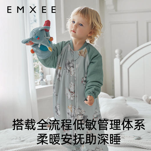 【宝宝安睡】嫚熙婴儿奶芙睡袋秋宝宝冬夹棉加厚儿童防踢被 商品图5