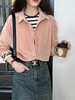 金焦色秋季新款灯芯绒衬衫衬衫式开衫罩衫 商品缩略图9