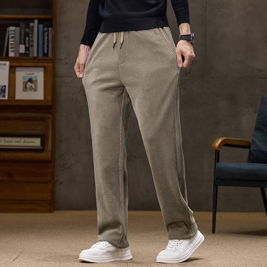 【DQ】大依优型大码松紧腰休闲长裤男舒适休闲简约百搭加肥加大男装潮款 商品图0