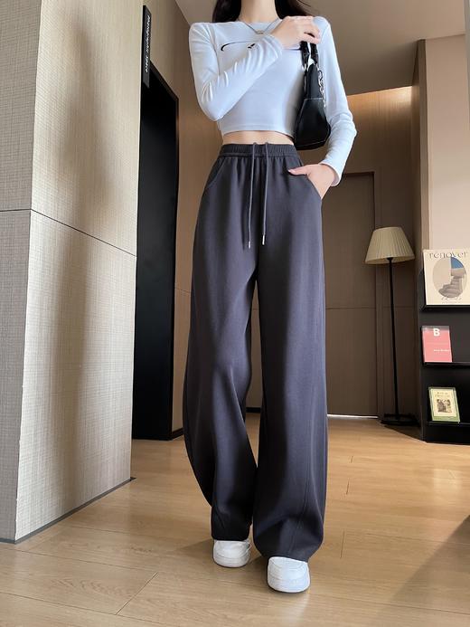 【29元限时秒杀】【秀黛】女斜拼条阔腿运动长裤L3553003T【门店同款】 商品图1