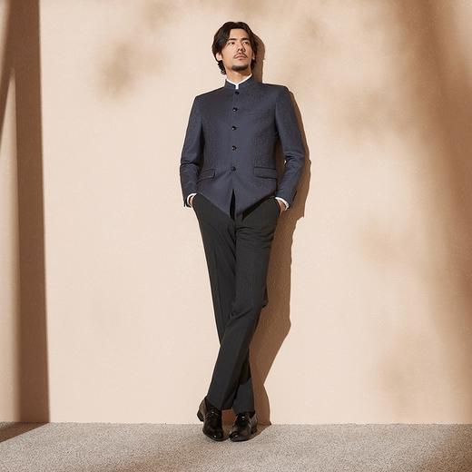 【WoolMark】柒牌西服男秋冬新款提花肌理商务休闲立领西装外套	127C71460 商品图5