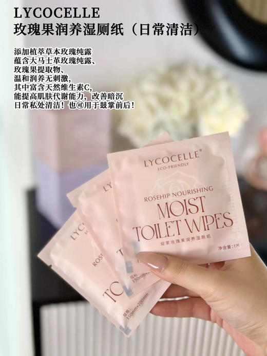 告别私处黏腻！绽家玫瑰纯露湿厕纸独立片装生理期私处清洁湿巾（26.7-8） 商品图2