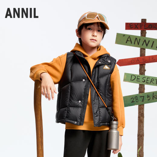 【御寒-5~5℃】男童户外三防羽绒马夹冬季新款安奈儿童装实体店同款AB442603 商品图0