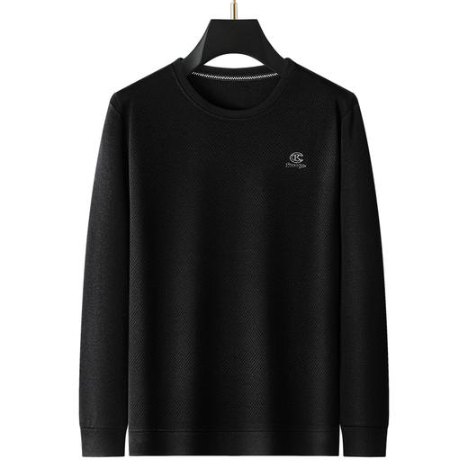 【新款DSZ】大依优型大码男装卫衣长袖T恤商务休闲上衣加肥加大胖子舒适打底 商品图3