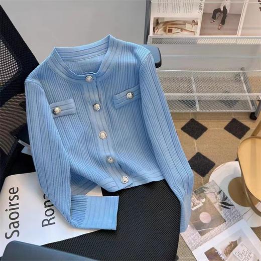 外穿针织衫2024新款修身纯色慵懒风设计感小众开衫上衣新款爆款小红书网红同款 商品图0