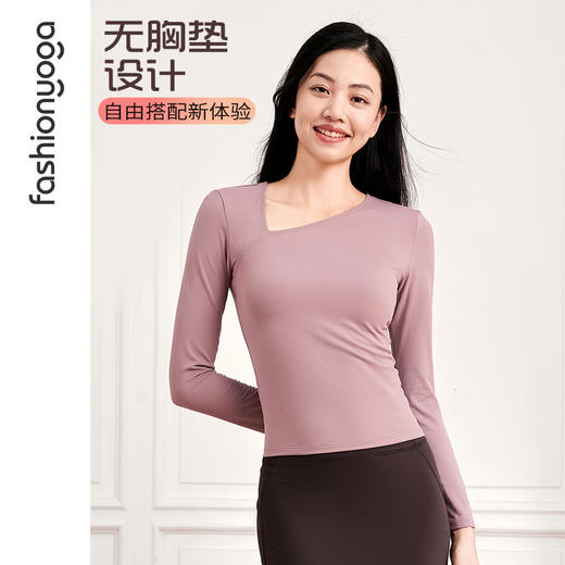 FC14356优雅斜领长袖 商品图2