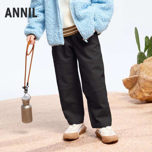 男童复合绒软壳长裤冬季新款安奈儿童装实体店同款AB446772 商品图0